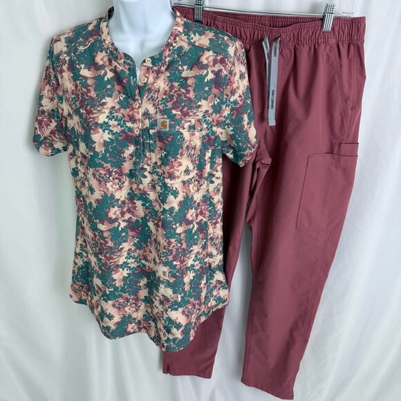 Carhartt Other - NWOT Carhartt Floral Scrubs Set Size Medium